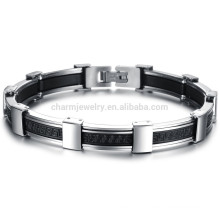 2015 new high quality silicone steel bracelet men's bracelet fashion personality PH822